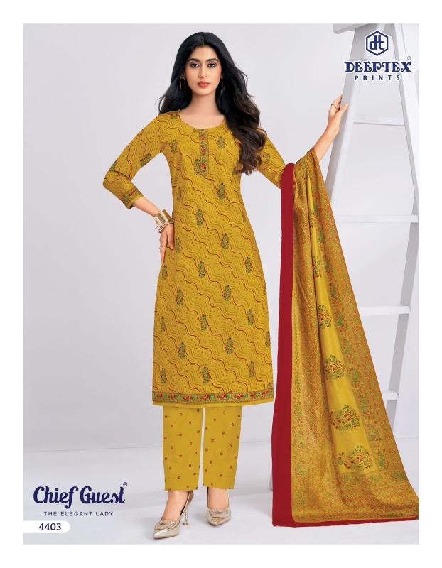 Deeptex chief guest vol-44 two top cotton dress material wholesale pune
